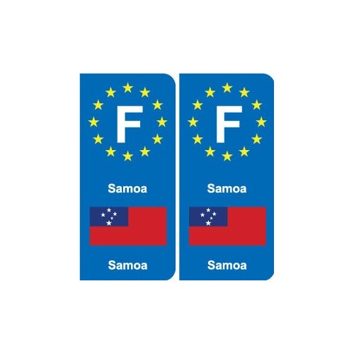 F Europe Samoa  autocollant plaque