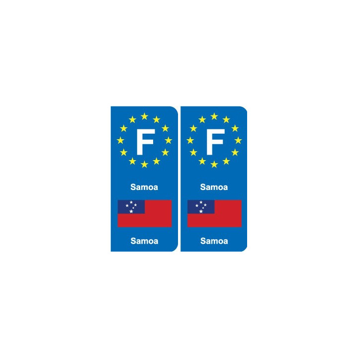 F Europe Samoa  autocollant plaque