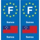 F Europe Samoa  autocollant plaque