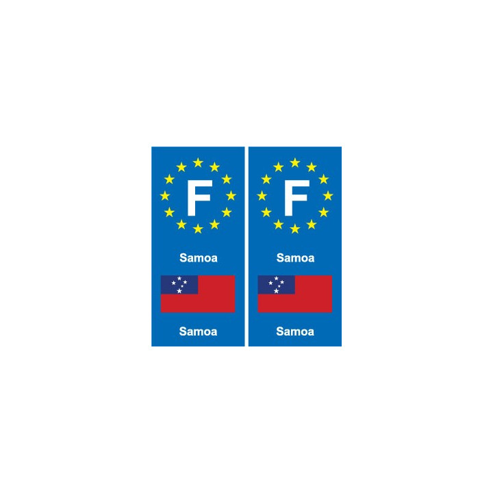 F Europe Samoa  autocollant plaque