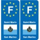 F Europe Saint-Marin San Marino autocollant plaque