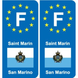 F Europe Saint-Marin San Marino autocollant plaque