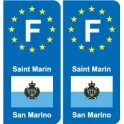 F Europe Saint-Marin San Marino autocollant plaque