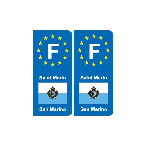 F Europe Saint-Marin San Marino autocollant plaque