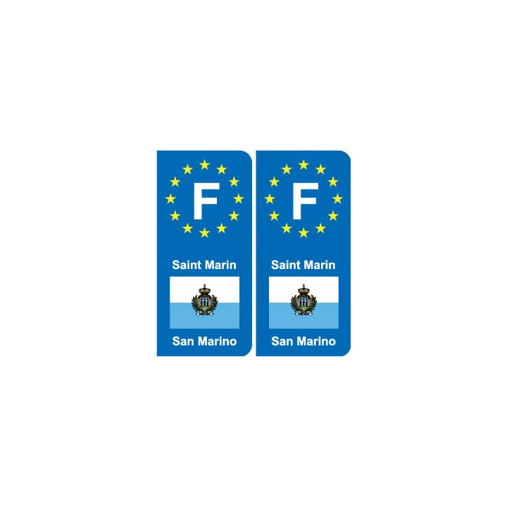 F Europe Saint-Marin San Marino autocollant plaque