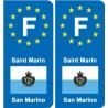 F Europe Saint-Marin San Marino autocollant plaque