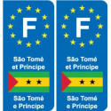 F Europe São-Tomé-et-Principe autocollant plaque