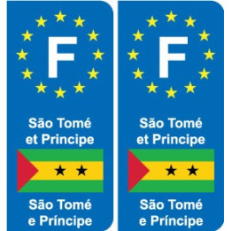F Europe São-Tomé-et-Principe autocollant plaque