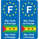 F Europe São-Tomé-et-Principe autocollant plaque