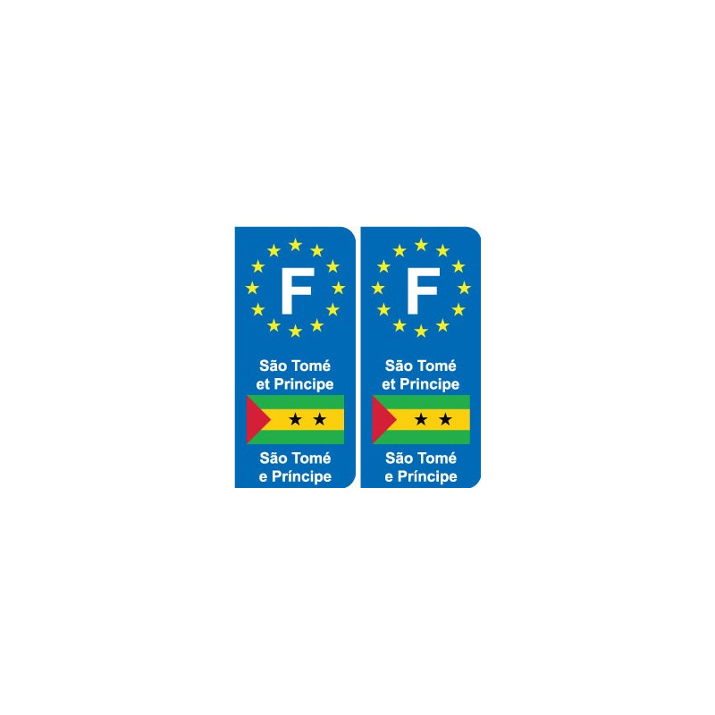 F Europe São-Tomé-et-Principe autocollant plaque