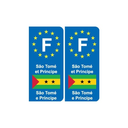 F Europe São-Tomé-et-Principe autocollant plaque