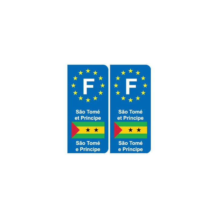F Europe São-Tomé-et-Principe autocollant plaque