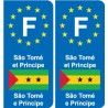 F Europe São-Tomé-et-Principe autocollant plaque