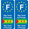 F Europe São-Tomé-et-Principe autocollant plaque