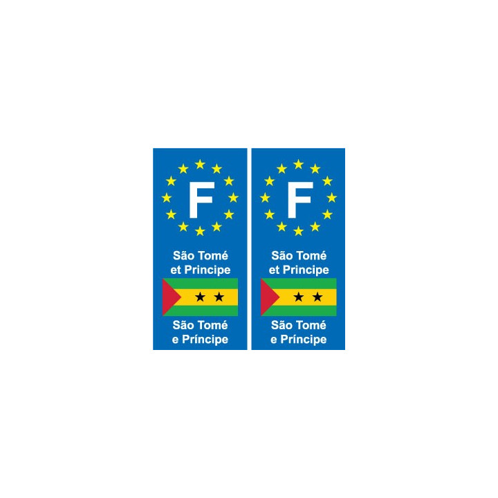 F Europe São-Tomé-et-Principe autocollant plaque