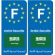 F Europe Arabie saoudite Saudi Arabia autocollant plaque