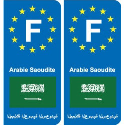 F Europe Arabie saoudite Saudi Arabia autocollant plaque