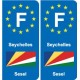 F Europe Seychelles autocollant plaque