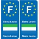 F Europe Sierra Leone autocollant plaque