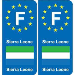 F Europe Sierra Leone autocollant plaque