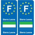 F Europe Sierra Leone autocollant plaque