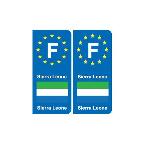 F Europe Sierra Leone autocollant plaque