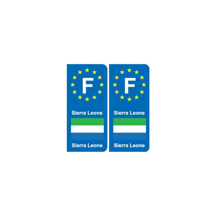 F Europe Sierra Leone autocollant plaque