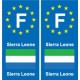 F Europe Sierra Leone autocollant plaque