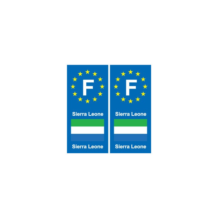 F Europe Sierra Leone autocollant plaque