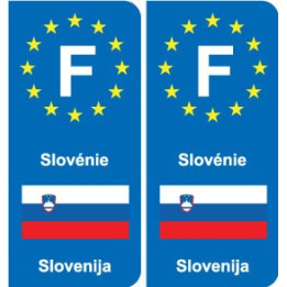 F Europe Slovénie Slovenia autocollant plaque