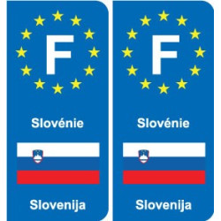F Europe Slovénie Slovenia autocollant plaque
