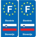 F Europe Slovénie Slovenia autocollant plaque