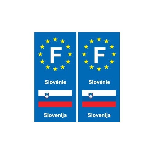 F Europe Slovénie Slovenia autocollant plaque