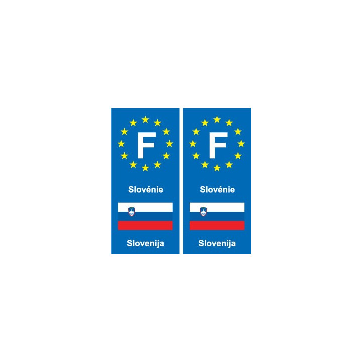 F Europe Slovénie Slovenia autocollant plaque