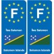 F Europe Îles Salomon Solomon Islands autocollant plaque