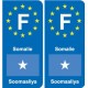 F Europe Somalie Somalia autocollant plaque