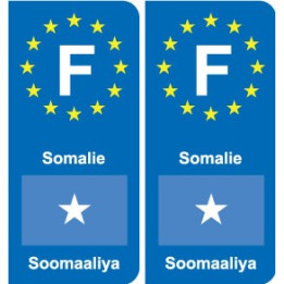 F Europe Somalie Somalia autocollant plaque