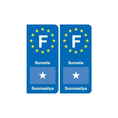 F Europe Somalie Somalia autocollant plaque