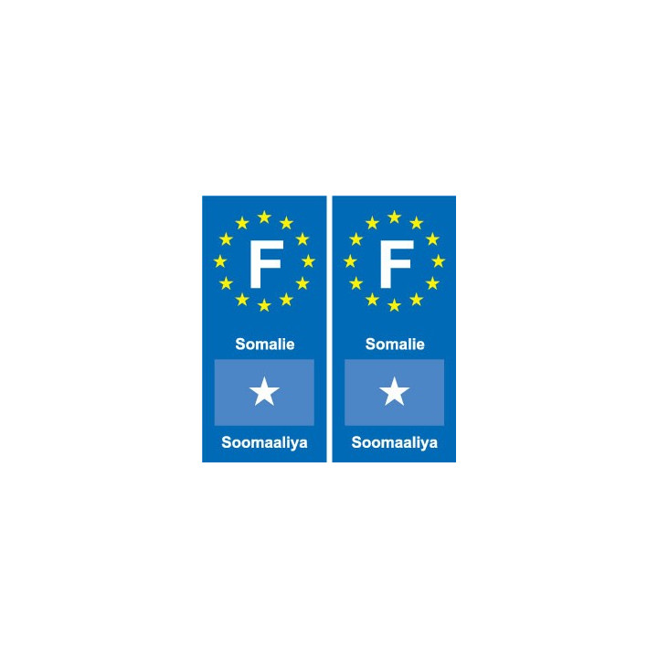 F Europe Somalie Somalia autocollant plaque