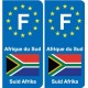 F Europe Afrique du Sud autocollant plaque