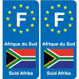 F Europe Afrique du Sud autocollant plaque