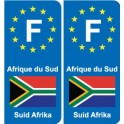 F Europe Afrique du Sud autocollant plaque