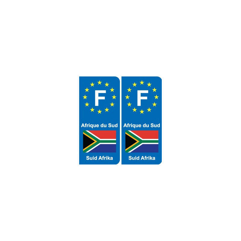 F Europe Afrique du Sud autocollant plaque