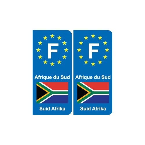 F Europe Afrique du Sud autocollant plaque