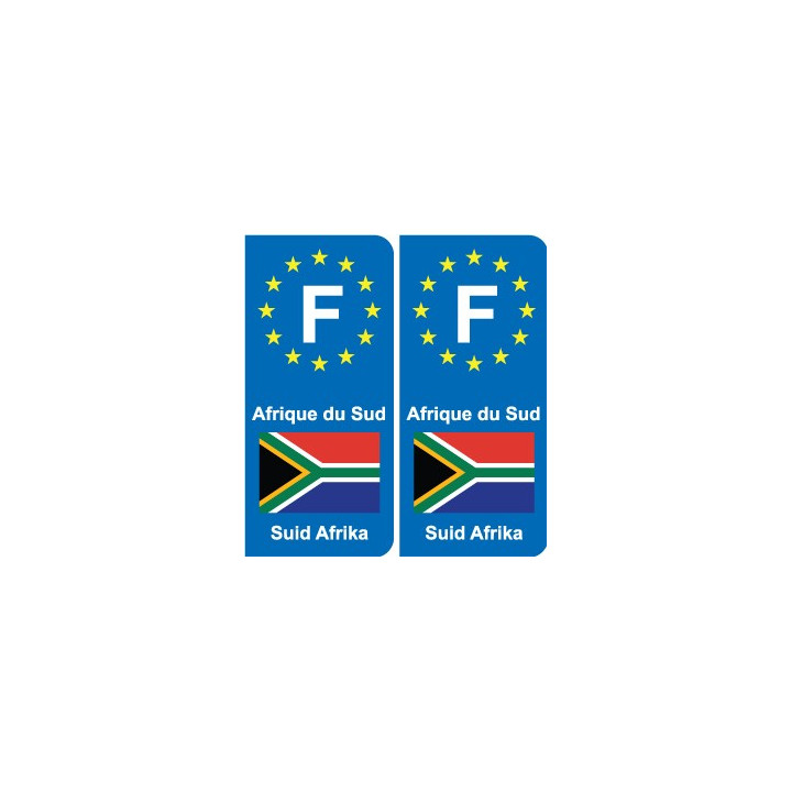 F Europe Afrique du Sud autocollant plaque