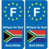 F Europe Afrique du Sud autocollant plaque