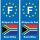 F Europe Afrique du Sud autocollant plaque