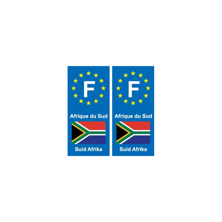 F Europe Afrique du Sud autocollant plaque