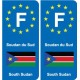 F Europe Soudan du Sud South Sudan autocollant plaque