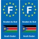 F Europe Soudan du Sud South Sudan autocollant plaque